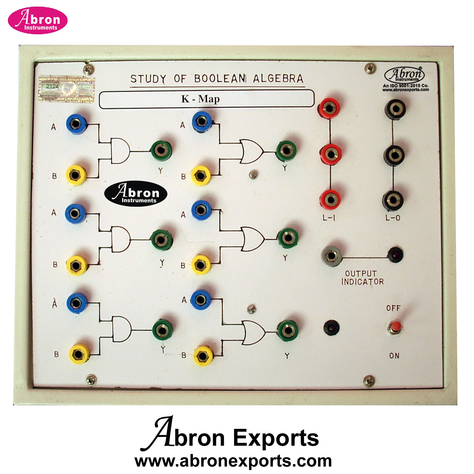 ETB Boolean K Map Algebra Expression Half Adder Digital Trainer Electronic Circuit Setup Sockets Power Supply Abron AE-1209K 